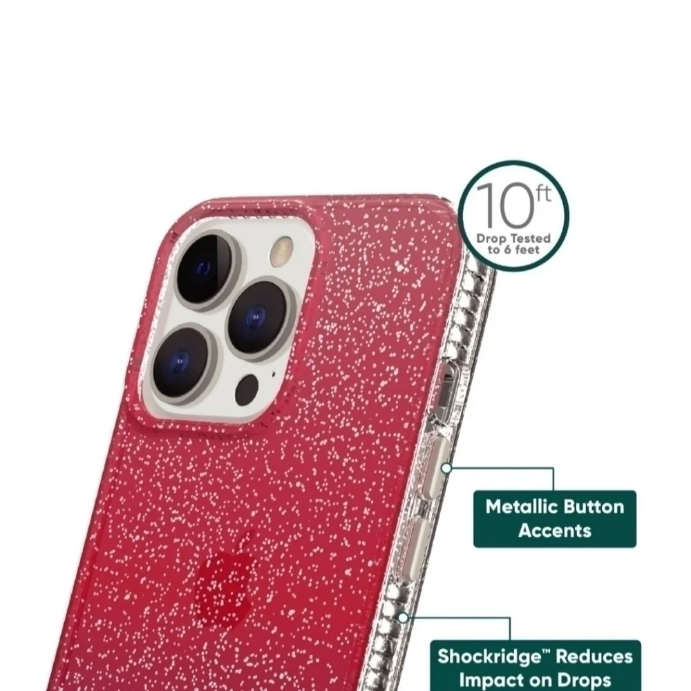 ONN. Purple Pink Red Glitter Ombre IPhone 2021 6.7